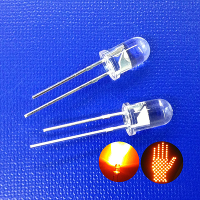 Η σειρά φώτων κυκλοφορίας Super Bright Yellow Color 5mm LED Diode 595nm 11000mcd 30deg για αναβοσβήνει κίτρινο φως