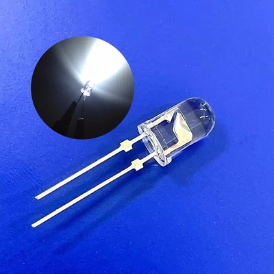5mm 9000K Λευκό χρώμα 22000mcd Σφραγίδες Stopper Στρογγυλο Διαυγές φακός Χρυσό σύρμα για φανάρι κυκλοφορίας