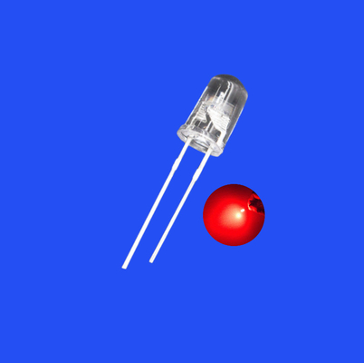 Λάμψη LED 5mm 0.5Hz 1/2 κύκλος λειτουργίας Κόκκινο χρώμα 620nm 1500mcd Διαυγές φακός Dip Λάμψη LED