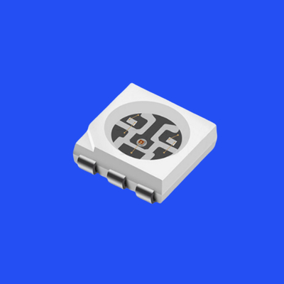 Υψηλή φωτεινότητα 5050 RGB LED Δίοδος 5.0x5.0mm PCT Κράτη 120 μοίρες Γωνία δέσμης 6 Πιν Clear Lens 0.2W SMD Chip