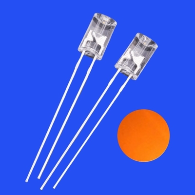 5mm 1.5Hz 1/12 κύκλος λειτουργίας 12V Πορτοκαλί χρώμα 615nm 1200mcd 90deg αντίσταση Ενσωματωμένο άφραγμα κομβικό φλας LED