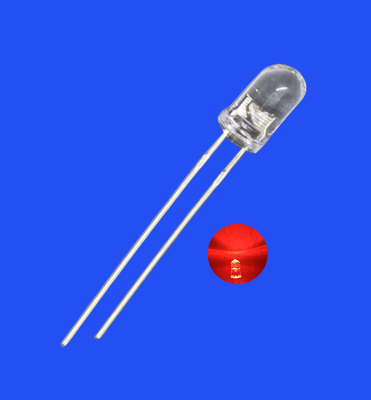 Λάμψη LED 5mm 3,0Hz 1/6 κύκλος λειτουργίας Κόκκινο χρώμα 620nm 1200mcd Στρογγυλό Διαφανές φακό Dip Λάμψη LED