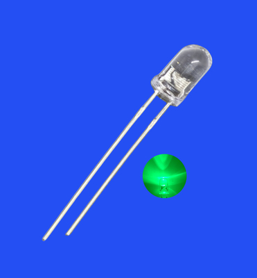Λάμψη LED 5mm 3.0Hz 1/6 κύκλος λειτουργίας Πράσινο χρώμα 520nm 7000mcd Στρογγυλό Διαφανές φακό Dip Λάμψη LED