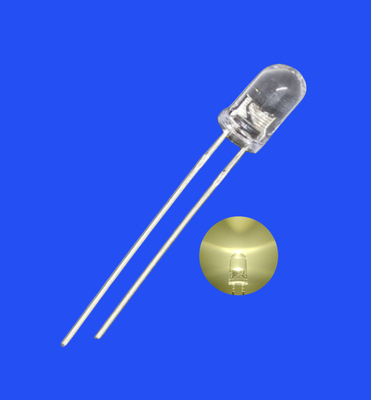 Λάμψη LED 5mm 3,0Hz 1/6 κύκλος λειτουργίας Θερμό λευκό χρώμα 3500K 2000mcd Στρογγυλό Διαυγές φακό Dip Λάμψη LED