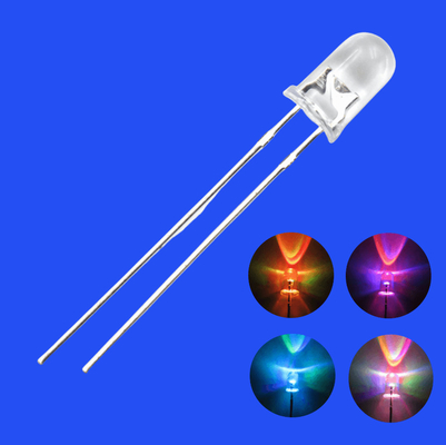 5mm RGB πλήρες χρώμα 3000-4000mcd Στρογγυλό Κεφαλάκι Καθαρός φακός 7 χρώματα γρήγορο αναβοσβήνει Δίοδος για παιχνίδια