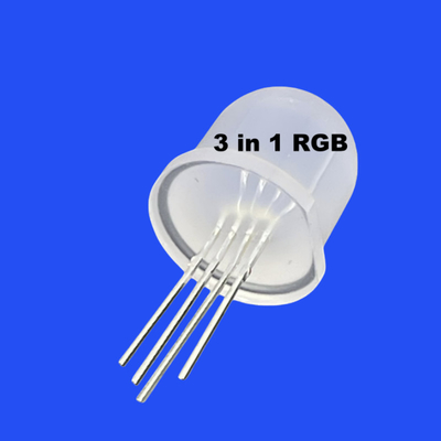 WS2812B 12mm 3 σε 1 RGB Full Color Diffused Round Head 60 Degree Adressable Pixel LED Diode Για φως LED